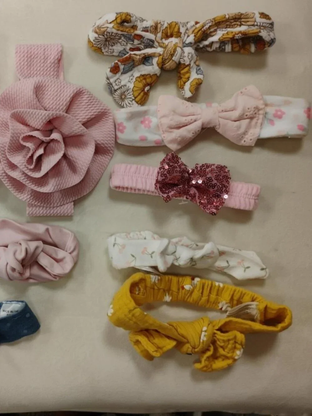 20 Pc Baby Girl Headband Hair Accessory Lot Bows Flowers Cat Ears
